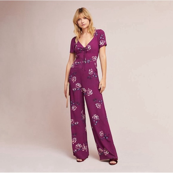 Anthropologie Yumi Kim Tulip Crush Now or Never Jumpsuit NWT SZ LP - Picture 2 of 13